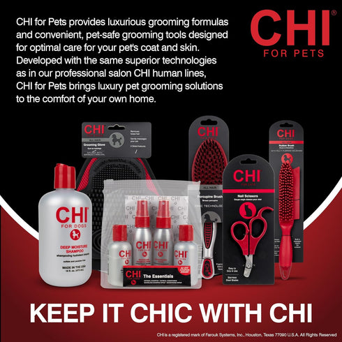CHI for Cats High-End Self Cleaning Slicker Brush, Perfect for Indoor Cats, Effective Cat Hair and Shedding Brush, Best Pet Brush for Grooming Lon...