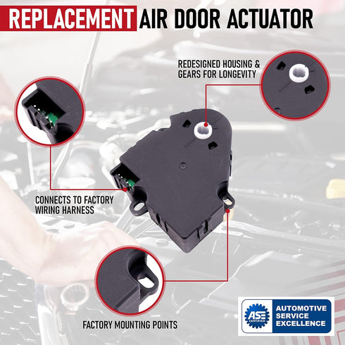 HVAC Air Blend Door Actuator - Replaces 15-73952, 52495593, 89018374, 604-112 - Mode Door Actuator Compatible with Chevy, GMC, Cadillac & Hummer 2...