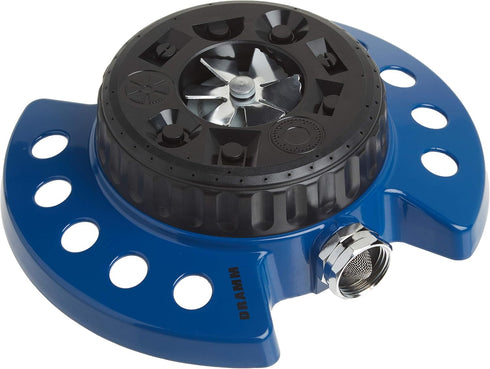 Dramm 15025 ColorStorm 9-Pattern Turret Sprinkler with Heavy-Duty Metal Base, Blue...