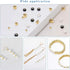 1600 Pieces Alphabet Beads Round Letter Beads for Jewelry Making White Black Letter, 1200 Spacer, 400 Letter Bead in 2 Colors for DIY Craft Making...