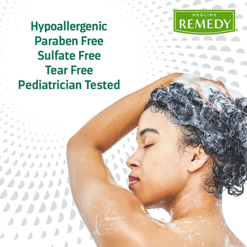 Medline Remedy Clinical Hydrating Shampoo & Body Wash (2 fl oz), Vanilla Scent, Cleanser, No-Rinse, Adults, Kids, Shower Or Bedside, Dimethicone, ...
