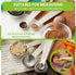 Spring Chef Stainless Steel Measuring Spoons Set of 8 with Leveler, Round Metal Teaspoon & Tablespoon Measuring Spoons - Nesting Kitchen Gadgets F...