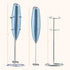 Powerful Handheld Milk Frother, Milk Foamer, Battery Operated (Not included) Stainless Steel Drink Mixer with Frother Stand for Coffee, Lattes, Ca...