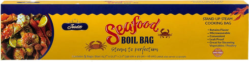 Seafood Boil Bags Large (pack of 5) Ideal Boil Bag for fish, crab, shrimp, crawfish and veggies - cooking and storage bag...