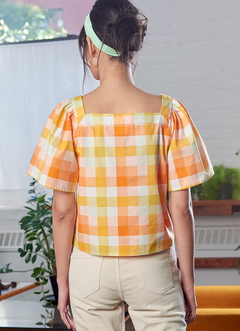 McCall's Misses' Square Neck Top Sewing Pattern Kit, Code M8202, Sizes L-XL-2XL, Multicolor...