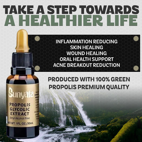 Brazil Brazillian Green Bee Propolis Liquid Extract Sunyata No Alcohol 30ML(1 Pack)...
