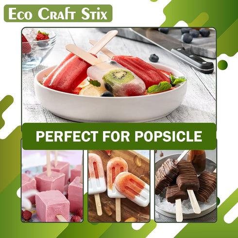 4-1/2" Wooden Craft Grade Ice Cream Stick - Pack of 200 count...