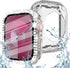 Surace 2 in 1 Waterproof Bling Case Compatible for Apple Watch Series 9 8 7 45mm, Over 100 Crystal Diamonds with Screen Protector, Front & Back Fu...