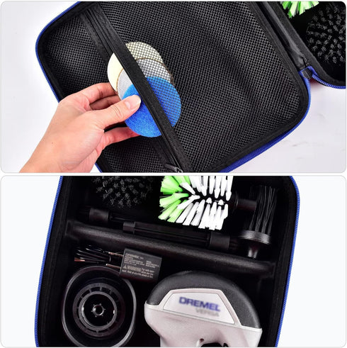 Case for Dremel Versa Power Scrubber Kit Cleaning Tool PC10-07/ PC360-5 Grout Brush, Bathroom Shower Scrub Kitchen & Bathtub Cleaner Holder for Mo...