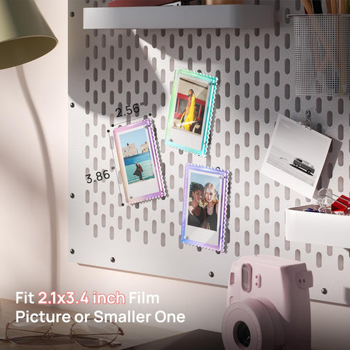 WINKINE Polaroid Magnets Frame for Refrigerator, 2x3 Instax Mini Magnetic Frames for Fujifilm Instax Mini & Polaroid Film, Acrylic Fridge Magnetic...