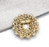 YOQUCOL Vintage Blue Cubic Zirconia Crystal Rhinestone Sunflower-shaped Wreath Brooch Pin for Women Gold Tone...