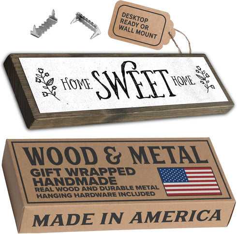 Home Wood Signs (Medium - Wood And Metal, Home Sweet Home)...