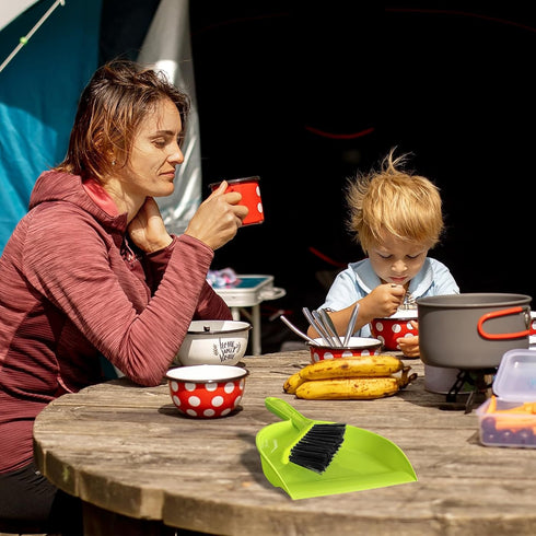 Small Broom and Dustpan Set – Dust Pan and Brush Set, Handheld Dustpan with Brush Combo for Pet Camping Tent Home Cleaning...