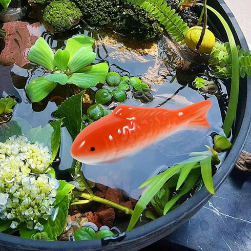 2Pack Ceramic Floating Fish, Aquarium Goldfish Koi Fish Floatable Fish, Realistic Fish, Fish Tank Decor, for Garden, Pond...