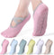 6 Pairs Yoga Socks for Women Pilates Socks with Grip and Straps Non Slip Yoga Accessories for Women Workout Ballet Dance...