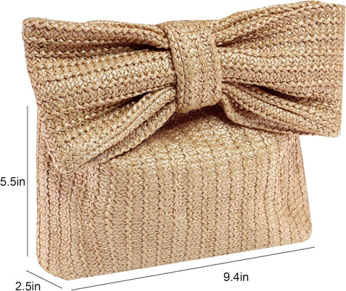 Straw Clutch Purse for Women Wedding Hand-Woved Evening Straw Handbag Party Wedding Summer Beach Bag...