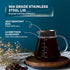 Glass Range Coffee Server For Pour Over Coffee & Tea - 800ml/27oz Ovalware Microwave Safe & Heatproof 2.5mm Thick Glass Body...