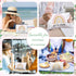 Chunful 10 Pieces Inspirational Canvas Makeup Bags for Women Bulk Rainbow Canvas Makeup Bags Moon and Stars Cosmetic Bag with Zipper Friendship Gi...