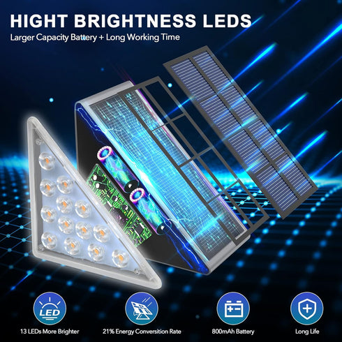 LED Solar Step Lights Waterproof Outdoor Stair Lights, Warm White Solar Deck Lights IP67 Solar Decoration Lights for Yard, Patio, Garden, Walkways...