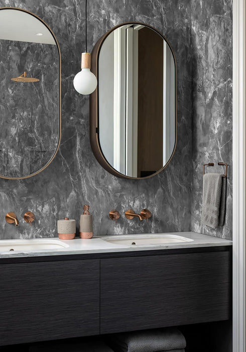 Guvana Matte Marble Contact Paper for Countertop 15.7''x78.7'' Removable Grey Wallpaper Marble Peel and Stick Wallpaper Matte Marble Contact Paper...