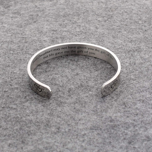 Sunflower Jewellery Daughter Mother Gift Bracelets Wide Cuff Bangle Inspirational Bracelets for Women Mom Personalized Message Engraved Cuff To My...
