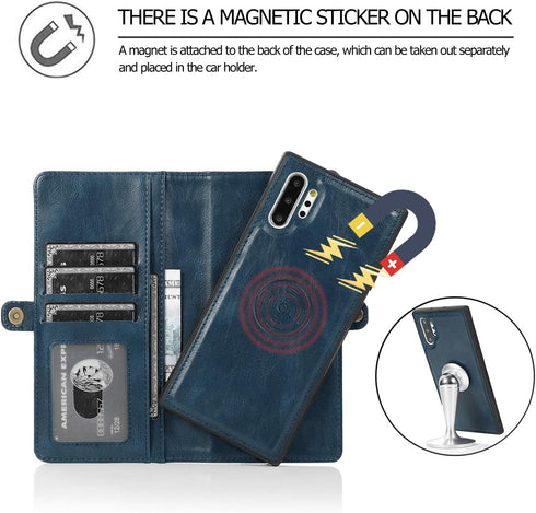 Asuwish Phone Case for Samsung Galaxy Note 10 Plus Glaxay Note10+ 5G Wallet Detachable Cover with Screen Protector and Flip Card Holder Cell Gaxal...