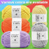 300g Easy Yarn for Crocheting, Chunky Thick Cotton Yarn Cotton-Nylon Blend Yarn Easy to See Stitches with Crocehting Accessories for Crocheting Be...