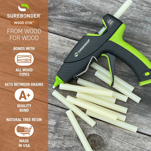 Surebonder WS-12 Full Size 4" Wood Hot Glue Stick - 12 Pack...