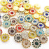 200Pcs Rhinestone Buttons 14 mm Embellishments Buttons Rhinestone Buttons Flower Flatback Buttons - Buttons for Crafts - Glass Multicolor Flower B...