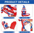 3 Pieces Patriotic Table Decorations American Gnome Wooden Signs Wood Freestanding Table Centerpieces for American Independence Day Memorial Day V...