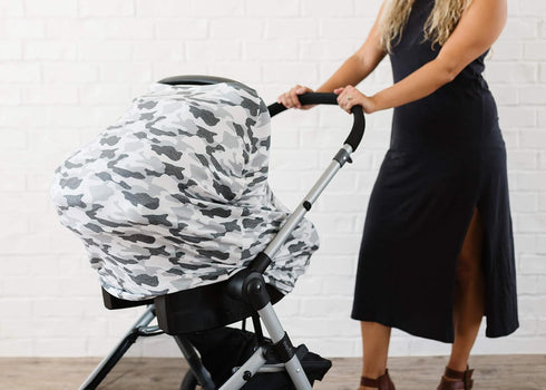 Copper Pearl Multi-Use Cover: Car Seat Covers, Nursing Cover, and Stroller Cover for Sun - Stretchy Fabric, All-Season Use, Stylish Designs, Easy ...