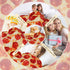 Lhedon Pizza Blanket for Teen Kids, 60 Inch Throw Blanket, Round Pepperoni Pizza Food Blanket, Funny Gifts for Boy Girl, Soft Flannel Blanket for ...