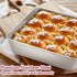 P&P CHEF Square Baking Cake Pans, Small Stainless Steel Lasagna Brownie Pan For Birthday Cake Bread Pie, Non-toxic & Durable, Smooth Rim & Leakpro...