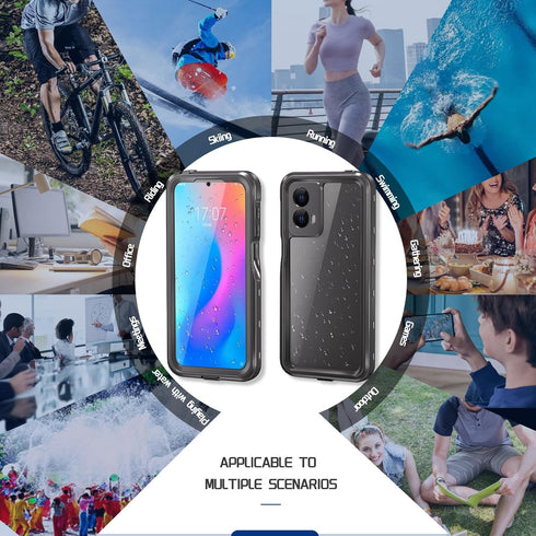 for Motorola Moto G 5G 2024 Phone Case Waterproof IP68 Certified Dustproof Shockproof Built-in Screen Protector Rugged Full Body Protective Cover ...