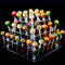 KINJOEK 56 Holes 3 Tier Acrylic Cake Pop Stand, Square Clear Cake Pop Holder, Lollipop Candy Stick Display for Party Birthday Weddings Christmas A...