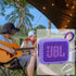 for JBL Go 4 Waterproof Bluetooth Speaker Silicone Cover Case, Portable Silicone Travel Case with Carabiner, Protective Skin Case (Purple Case) - ...