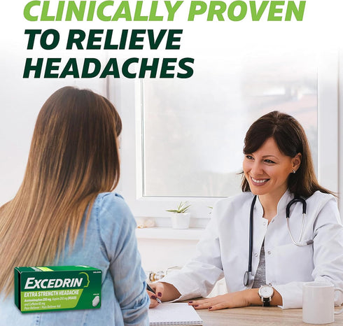 Excedrin Extra Strength Pain Relief Caplets for Headache Relief, Acetaminophen 250mg, Aspirin 250mg, Caffeine 65mg, Pain Reliever, 200 Count...