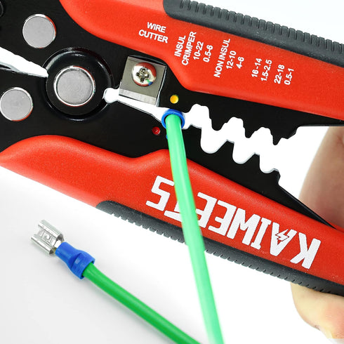 KAIWEETS Self Adjusting Wire Stripper - 3 in 1 Heavy Duty Automatic Wire Stripping Tool | 10-24 AWG Wire Cutter for Electrical Cable Cutting, Crim...