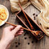 4 PCS Wooden Cooking Spoons 7.8" Long Wooden Spoons for Cooking Mixing Stirring, Long Handle Wood Spoon Kitchen Table Wooden Honey Spoon with Nice...