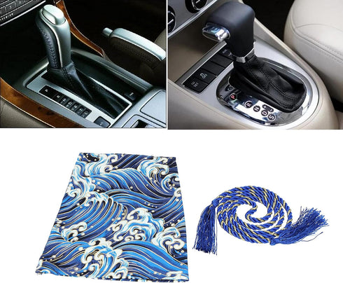 Shift Knob Dust Cover Ancient Antiquity Element Manual Gear Shift Knob Boot Dust Cover with Rope for Car Truck Shift(B)...