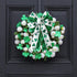 St. Patrick's Day Wreath Bow, Large Glitter Green Clovers Shamrock Gift Bow St Patricks Day Irish Holiday Shamrock Bow Ornaments for St. Patrick's...