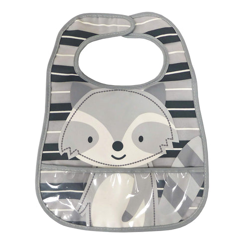 Neat Solutions 2 Pack Water Resistant Toddler Bib Set - Bear & Raccoon, Multi...