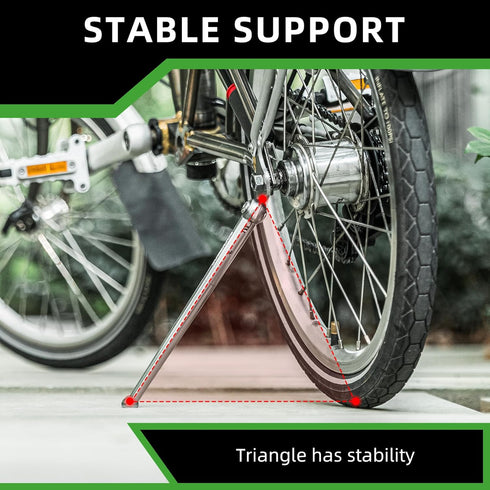 ROCKBROS Bike Kickstand Bicycle Kickstands for 16 Inch Wheel Brompton Folding Bike Adjustable Center Mount Bike Stand for Mountain Bike/Road Bicyc...