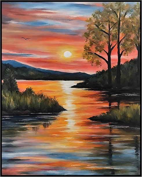 Posterizer 1 pcs- sunrise and sunset-landscape nature scene 4-Landscape & Nature Art-Floral Botanical Art- Decor for Home & Office- unframed wall ...