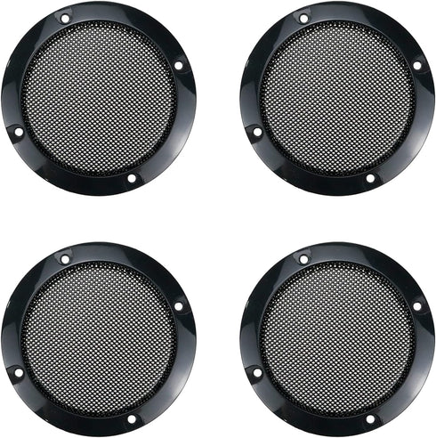 Speaker Grill Speakers Grill Cover 3" ABS Plastic Cold Rolled Steel Black Set of 4...