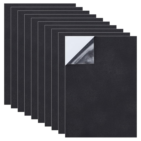 BENECREAT 10PCS 1mm Thick Self-Adhesive Foam Sheet 8.3x11.8 Insulation Foam for Halloween Decor, Containers and Furniture Protection, Black...