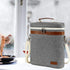 3 Bottle Insulated Wine Tote Carrier Bag, Portable Travel Padded Wine Cooler - Corkscrew Opener, Handle and Adjustable Shoulder Strap, Wine Lover ...
