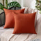 MIULEE Fall Pack of 2 Decorative Outdoor Solid Waterproof Throw Pillow Covers Polyester Linen Garden Farmhouse Cushion Cases for Patio Tent Balcon...