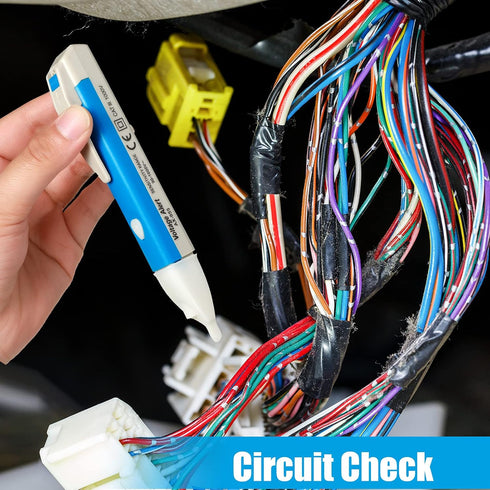 2 Pieces Christmas Light Tester Voltage Bulb Tester Detector Pen Led Voltage Tester Pen with Led Flashlight Buzzer Alarm Electroscope Range 90v - ...