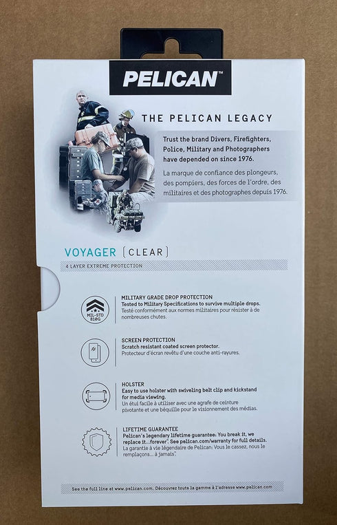Pelican Voyager Military Grade Case for Samsung Galaxy S8+ Plus (Clear-Grey)...